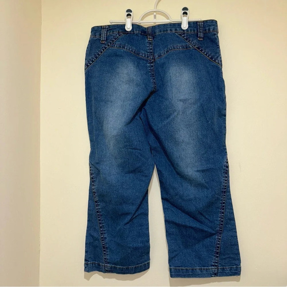 Women’s 725 Original Y2K Cropped Ankle Low Rise Oink Stitch Denim Jeans Size: 13 - Picture 9 of 16